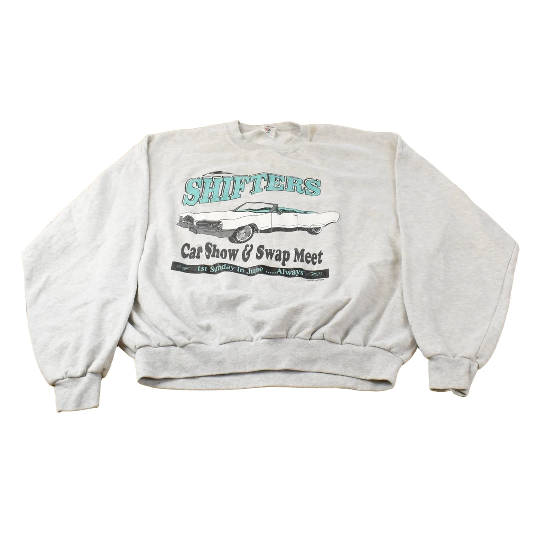 Vintage 2000s Shifters Classic Car Show Graphic Crewneck Sweatshirt Mens 2XL