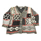 Vintage 1990s Debra Lubell 3D Knit Button Up Cardigan Sweater Women's Small