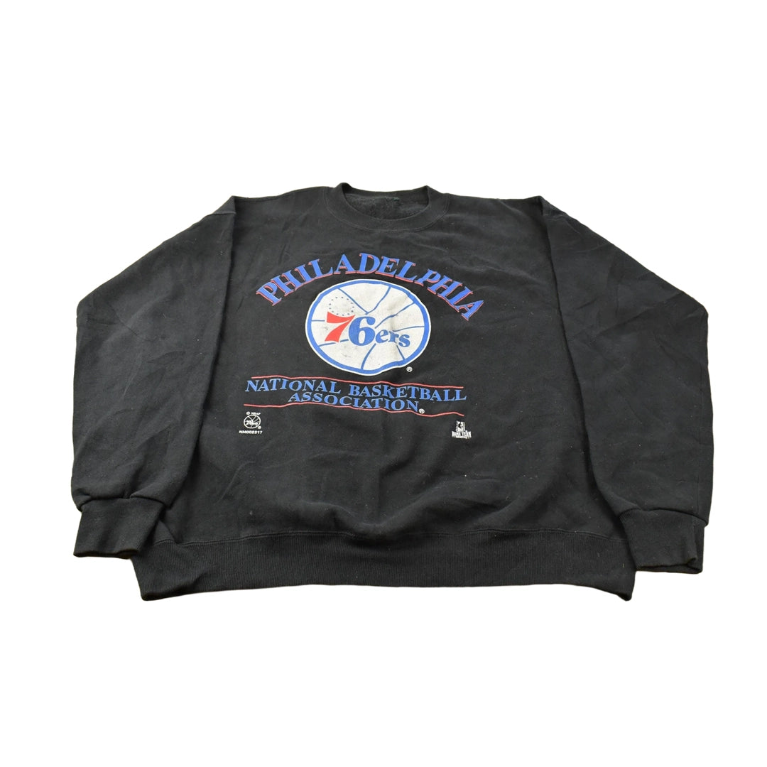 Vintage 1990s Philadelphia 76ers NBA Crewneck Sweatshirt Men's 2XL