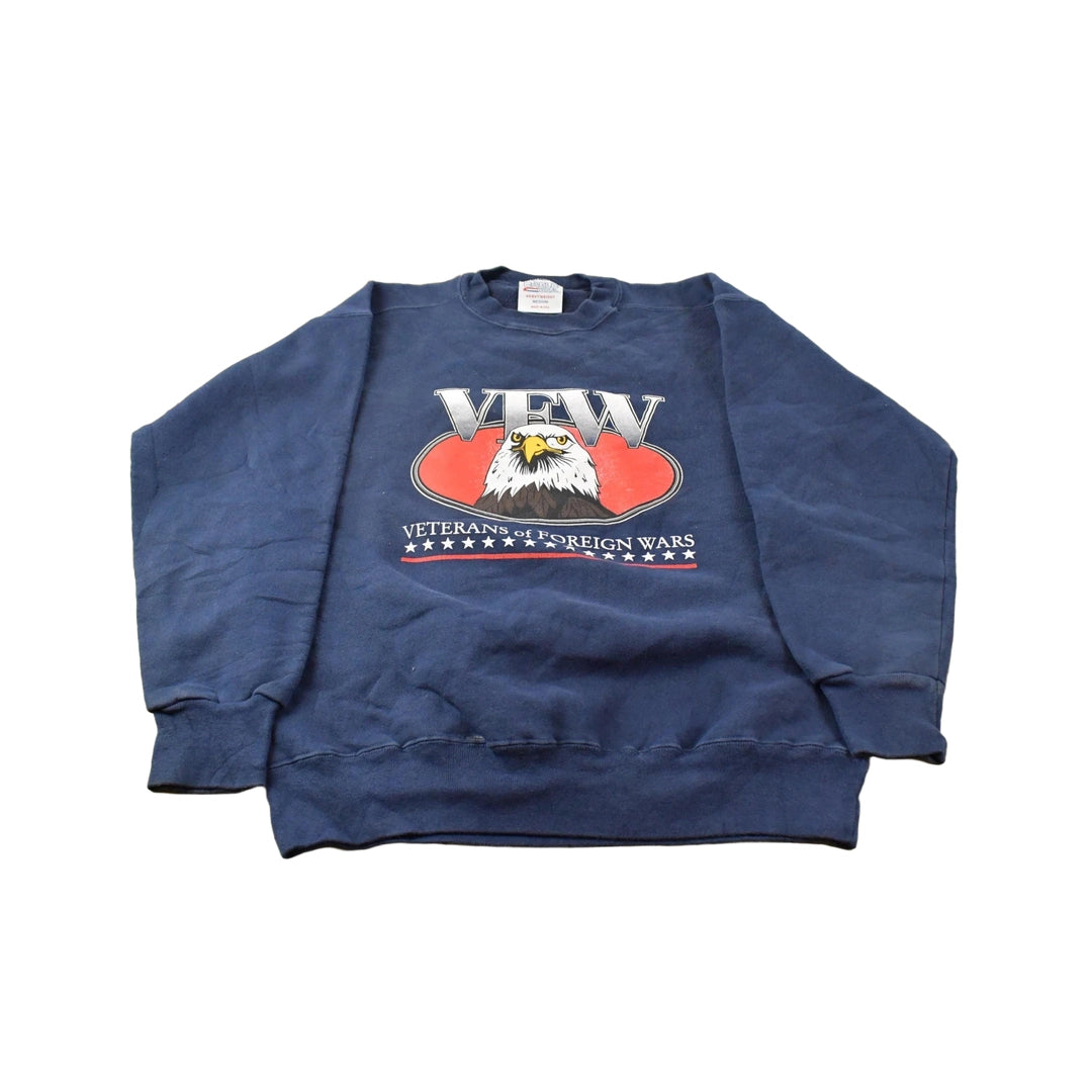 Vintage 1990s Veterans of Foreign Wars Crewneck Sweatshirt Men's Medium