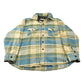 Vintage 1970s Lazy-H Plaid Button Up Flannel Shirt Jacket Men's Large