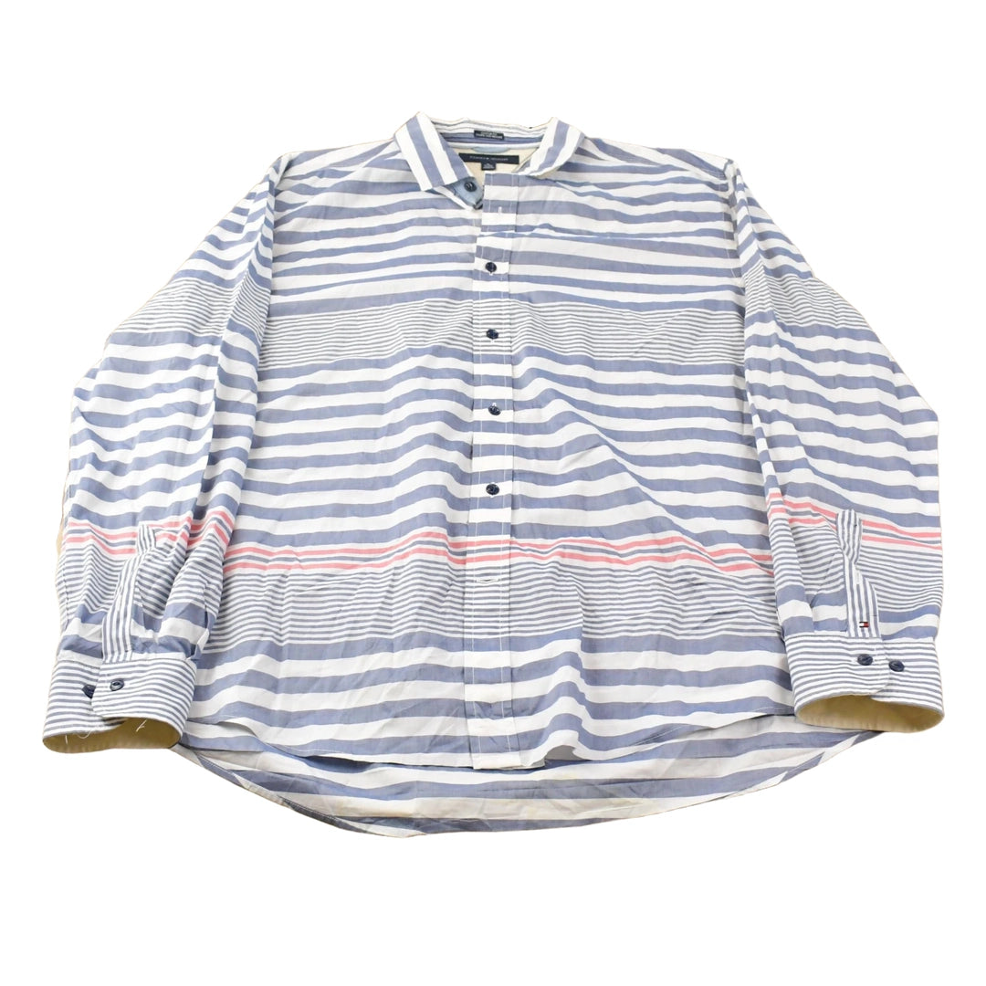 Vintage 2000s Tommy Hilfiger Striped Button Up Shirt Men's XL