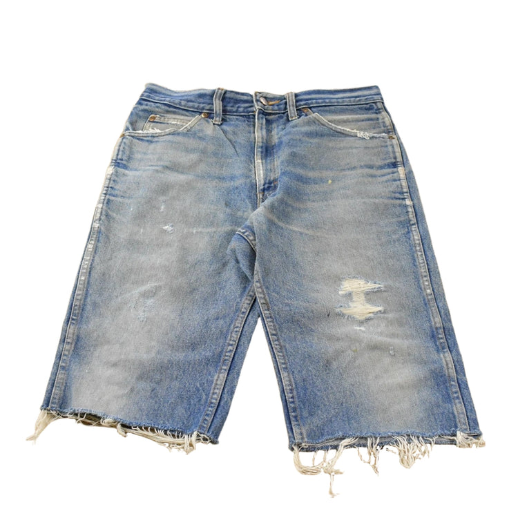 Vintage 1990s Mark Work Warehouse Distressed Cut Off Denim Shorts Men's 32