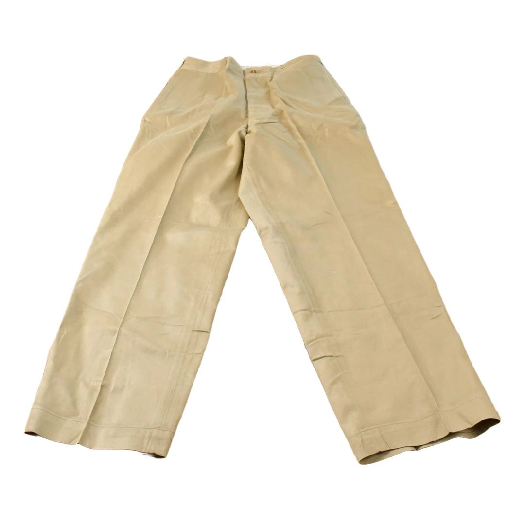 Vintage 1950s Military Starched Naval Army Khaki Pants Men's 29 x 30