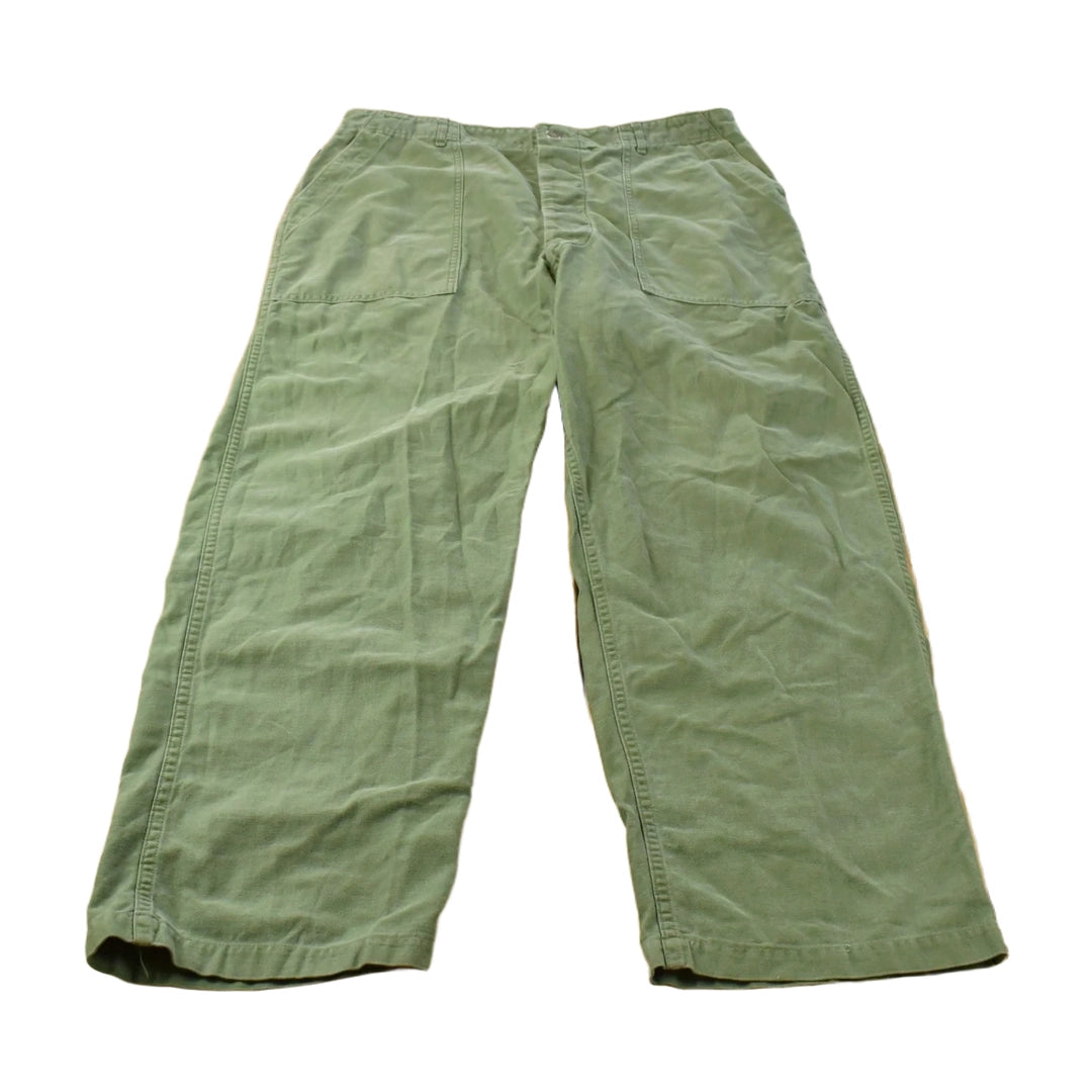 Vintage 1940s Military OG-107 Sateen Pants Men's 36 x 30
