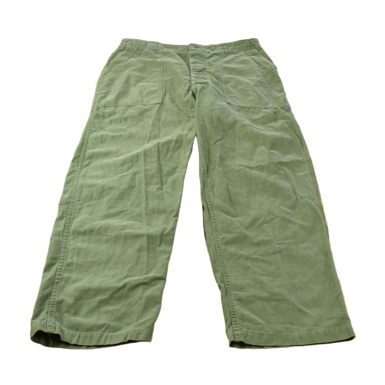 Vintage 1940s Military OG-107 Sateen Pants Men's 36 x 30
