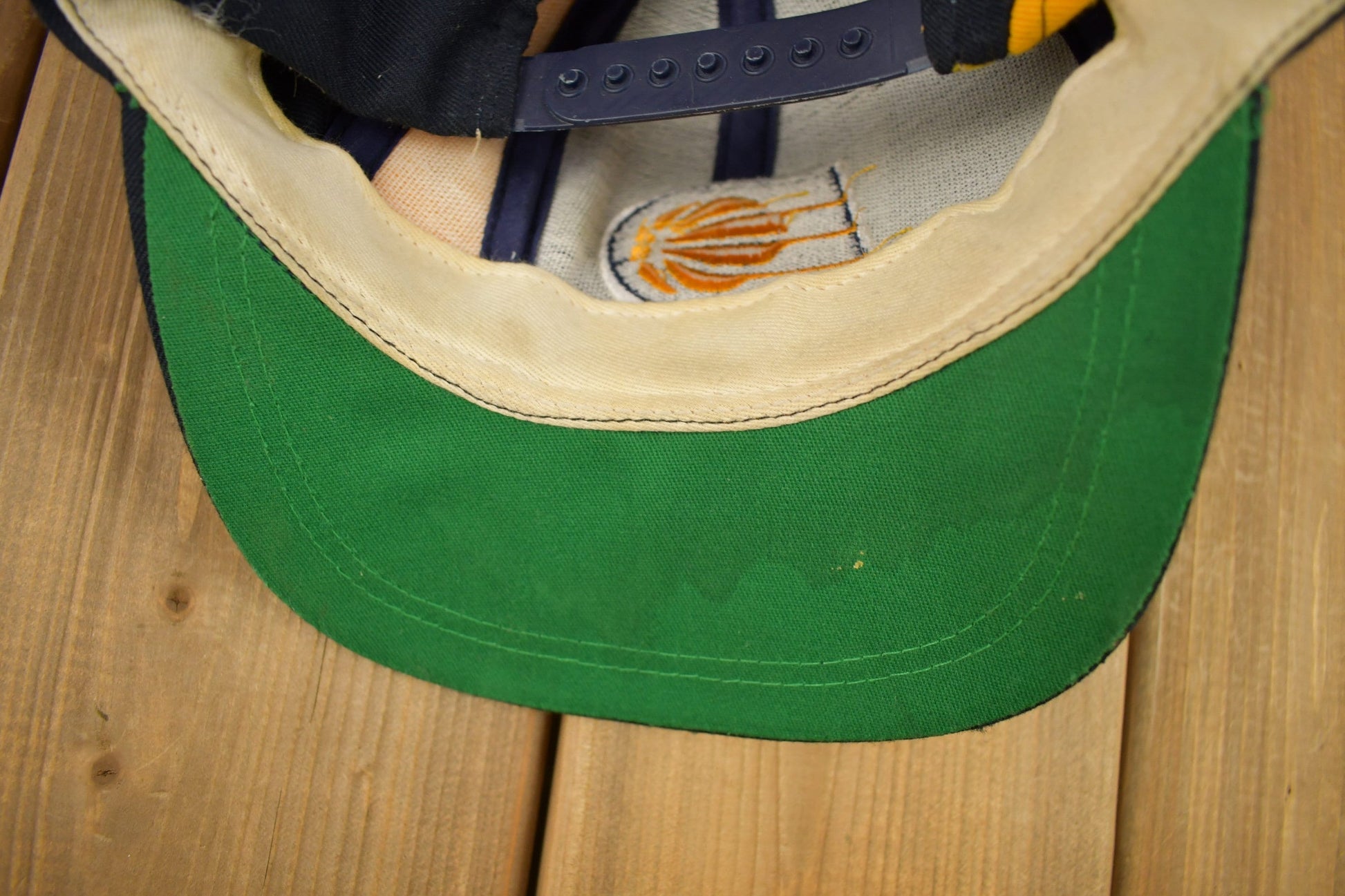 Proper Vintage Accessories > Hats & Head Coverings > Hats & Caps Vintage 1990s Indiana Pacers NBA Wool Snap Back Hat / Made In USA / OSFA / 90s Snap Back / Vintage Hat / Embroidered / Color Block