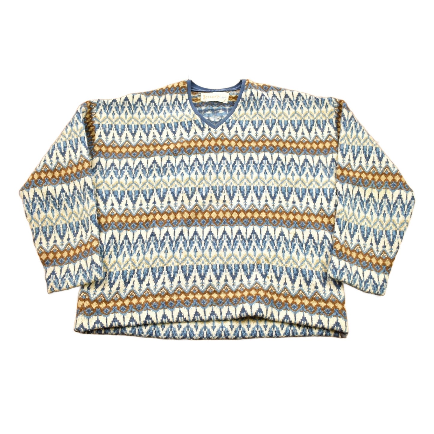 Proper Vintage Clothing > Gender Neutral Adult Clothing > Hoodies & Sweatshirts > Sweatshirts Vintage 1960s Icelandic Hand Knit Sweater Women's S / Made In Sweden / Button Up / Swedish Sweater / 100% Wool