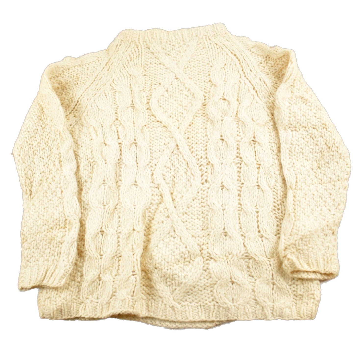 Proper Vintage Clothing > Gender Neutral Adult Clothing > Hoodies & Sweatshirts > Sweatshirts Vintage 1970s Sears Roebuck 3D Cable Knit Sweater / Made in Italy / True Vintage / 100% Wool Sweater