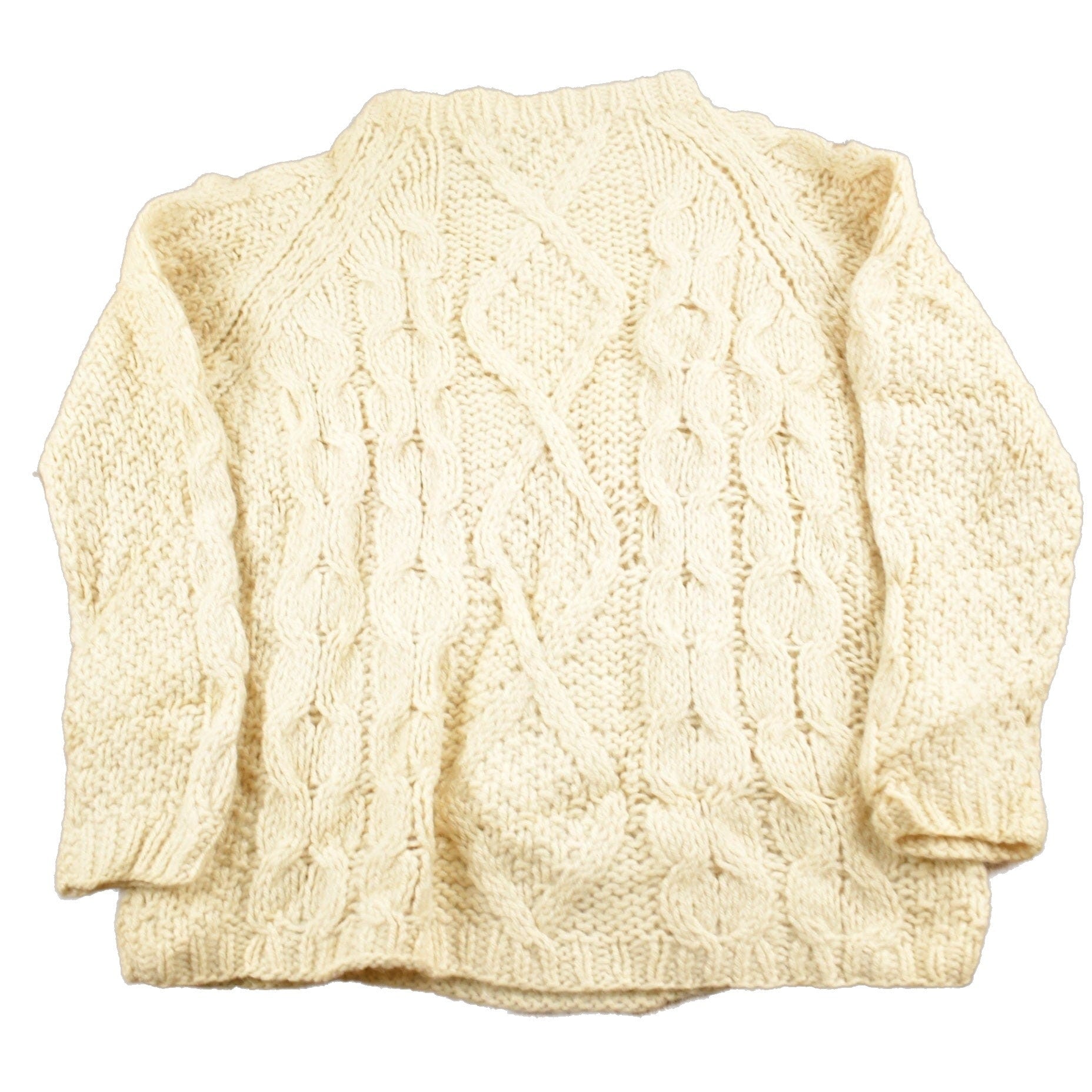 Proper Vintage Clothing > Gender Neutral Adult Clothing > Hoodies & Sweatshirts > Sweatshirts Vintage 1970s Sears Roebuck 3D Cable Knit Sweater / Made in Italy / True Vintage / 100% Wool Sweater