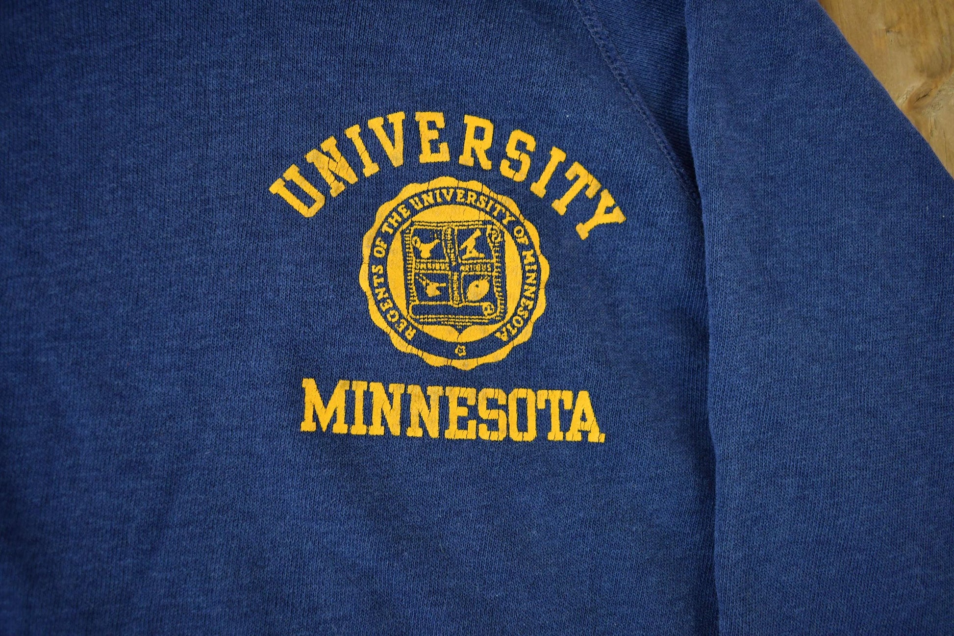 Proper Vintage Clothing > Gender Neutral Adult Clothing > Hoodies & Sweatshirts > Sweatshirts Vintage 1970s University of Minnesota Hoodie Men's Small / Vintage Collegiate / Made In USA / 70s College Crewneck / Preppy Sportswear
