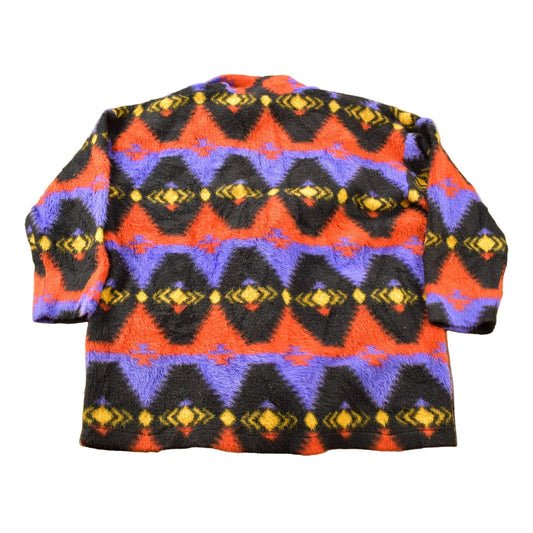 Proper Vintage Clothing > Gender Neutral Adult Clothing > Hoodies & Sweatshirts > Sweatshirts Vintage 1980s Aztec Pattern Blazer Women's 2XL / 90s Jacket / Southwest Aztec Pattern Print / Vintage All Over Print / Wilderness & Outdoors