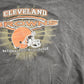 Proper Vintage Clothing > Gender Neutral Adult Clothing > Hoodies & Sweatshirts > Sweatshirts Vintage 1980s Cleveland Browns NFL Logo Athletic Crewneck Sweatshirt / Distressed / Football / Sportswear / Athleisure / Americana