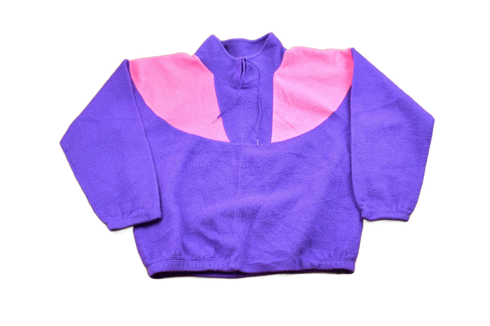 Proper Vintage Clothing > Gender Neutral Adult Clothing > Hoodies & Sweatshirts > Sweatshirts Vintage 1980s Color Block Pullover Fleece Sweater / Sportswear / 90s Crewneck / Streetwear / Athleisure / Hiking