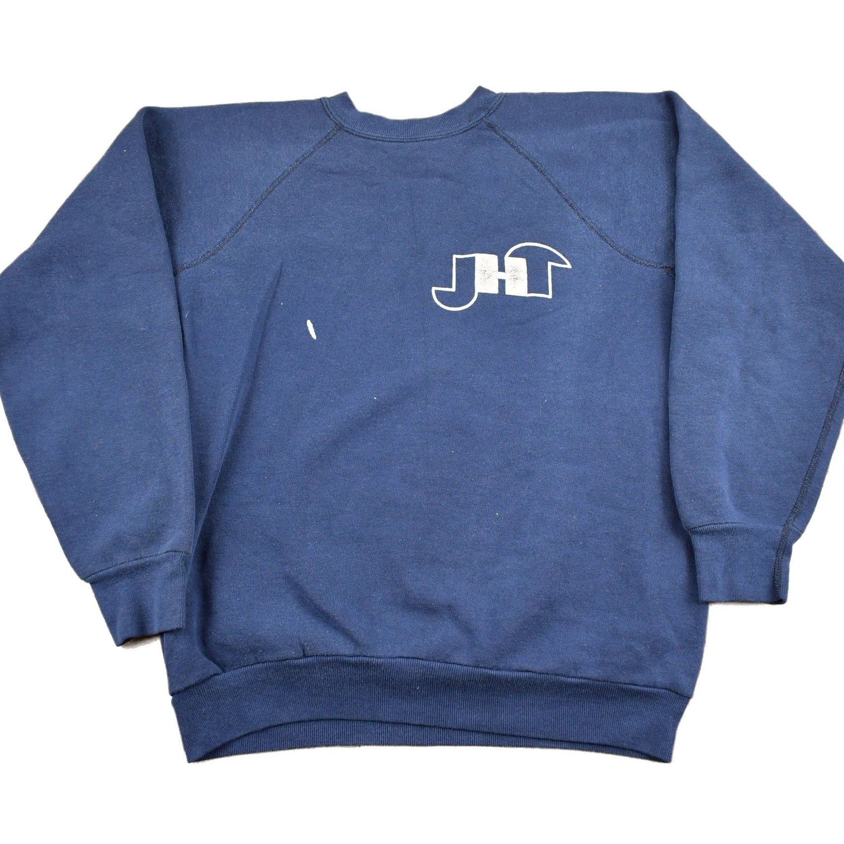 Proper Vintage Clothing > Gender Neutral Adult Clothing > Hoodies & Sweatshirts > Sweatshirts Vintage 1980s J.H. Thompson Academies Graphic Raglan Crewneck Sweatshirt / 90s Crewneck / Made In USA / Streetwear