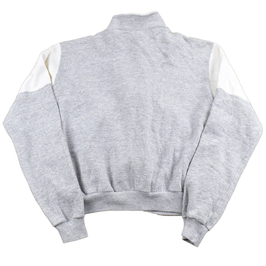 Proper Vintage Clothing > Gender Neutral Adult Clothing > Hoodies & Sweatshirts > Sweatshirts Vintage 1980s Nike Mini Logo Full Zip Sweatshirt / Vintage Nike Grey Tag / Sportswear / Made In USA / Color Block / Embroidered