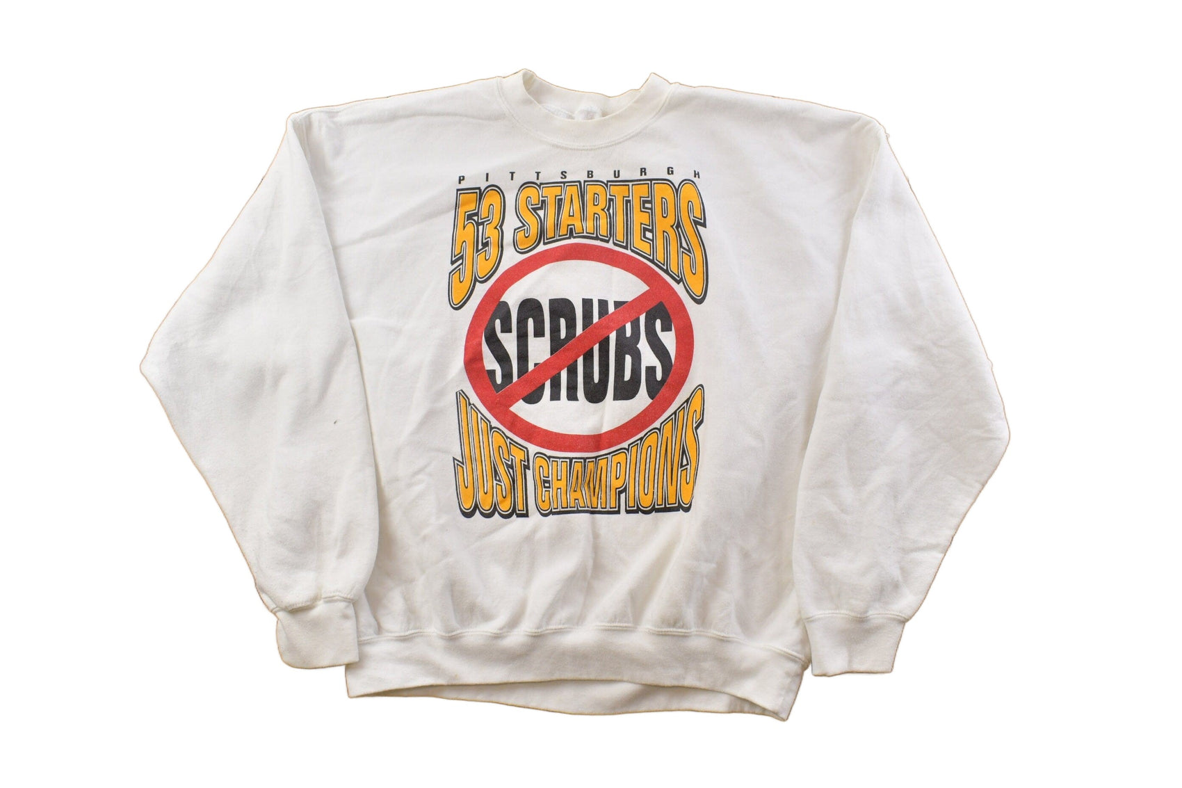 Proper Vintage Clothing > Gender Neutral Adult Clothing > Hoodies & Sweatshirts > Sweatshirts Vintage 1980s No Scrubs Crewneck Sweatshirt / 80s / Embroidered / Sportswear / Athleisure / Americana