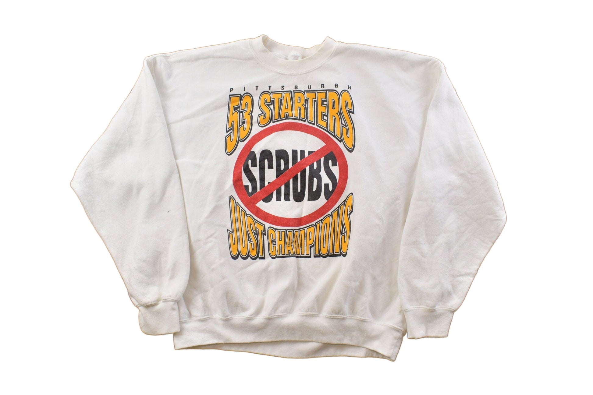 Proper Vintage Clothing > Gender Neutral Adult Clothing > Hoodies & Sweatshirts > Sweatshirts Vintage 1980s No Scrubs Crewneck Sweatshirt / 80s / Embroidered / Sportswear / Athleisure / Americana