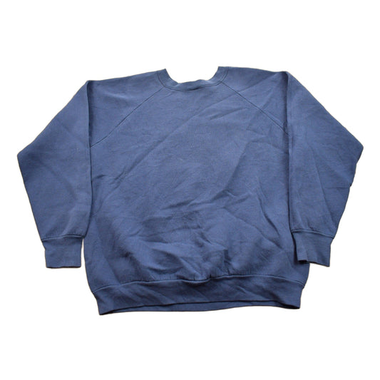 Proper Vintage Clothing > Gender Neutral Adult Clothing > Hoodies & Sweatshirts > Sweatshirts Vintage 1980s United States Navy Graphic Raglan Crewneck / Vintage Military Sweatshirt / / Navy Sweater