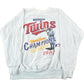 Proper Vintage Clothing > Gender Neutral Adult Clothing > Hoodies & Sweatshirts > Sweatshirts Vintage 1987 Minnesota Twins MLB Crewneck Sweatshirt / Made In USA / 80s Baseball / Sportswear / Americana / World Series / Men's Medium