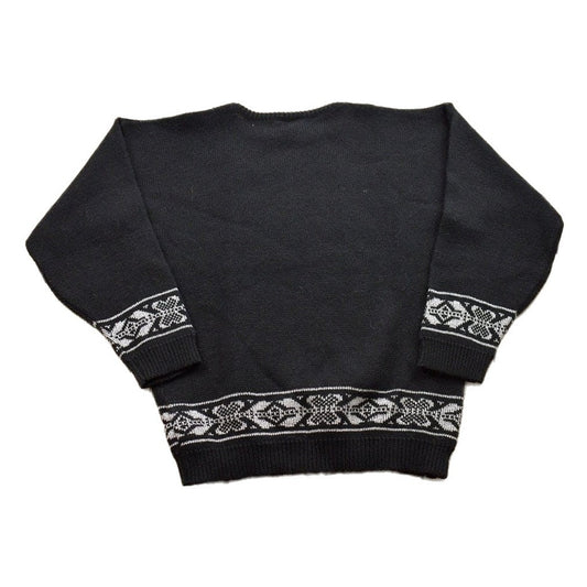 Proper Vintage Clothing > Gender Neutral Adult Clothing > Hoodies & Sweatshirts > Sweatshirts Vintage 1990s Adele Knitted Crewneck Sweater / Vintage 90s Crewneck / All Over Pattern / Knit / Sweatshirt / Abstract Pattern / Made In USA