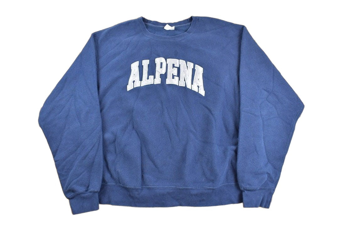Proper Vintage Clothing > Gender Neutral Adult Clothing > Hoodies & Sweatshirts > Sweatshirts Vintage 1990s Alpena Crewneck / Michigan / Vintage Sweatshirt / American Sportswear / Pullover Sweatshirt / Souvenir / Pro Weave / Patchwork