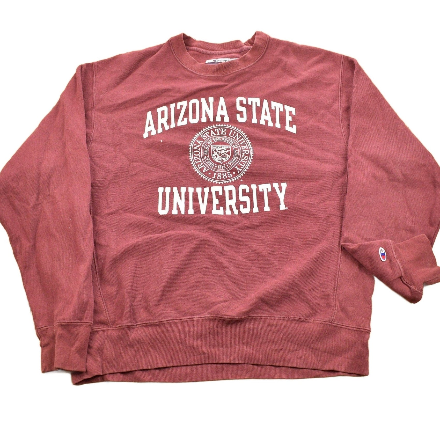 Proper Vintage Clothing > Gender Neutral Adult Clothing > Hoodies & Sweatshirts > Sweatshirts Vintage 1990s Arizona State University Collegiate Champion Reverse Weave Crewneck / NCAA Sweatshirt / Sportswear / ASU / 90s Reverse Weave