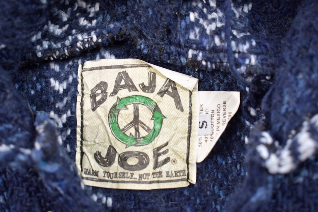 Proper Vintage Clothing > Gender Neutral Adult Clothing > Hoodies & Sweatshirts > Sweatshirts Vintage 1990s Baja Joe Striped Baja Hoodie / 90s Baja Hoodie / Vintage Sweater / Color Block / Baja Sweater / Vintage Baja Hoodie