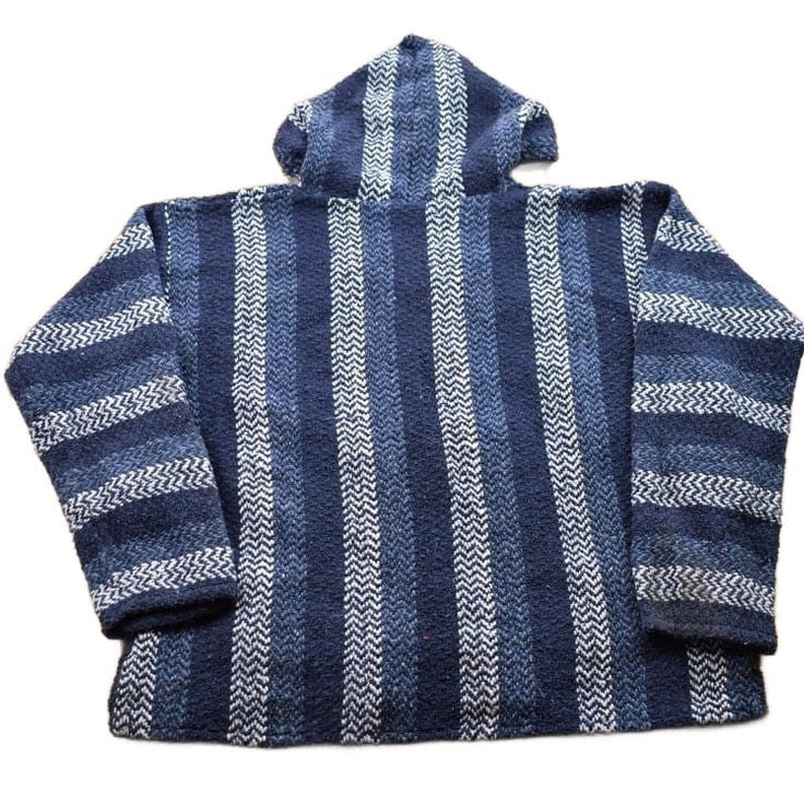 Proper Vintage Clothing > Gender Neutral Adult Clothing > Hoodies & Sweatshirts > Sweatshirts Vintage 1990s Baja Joe Striped Baja Hoodie / 90s Baja Hoodie / Vintage Sweater / Color Block / Baja Sweater / Vintage Baja Hoodie