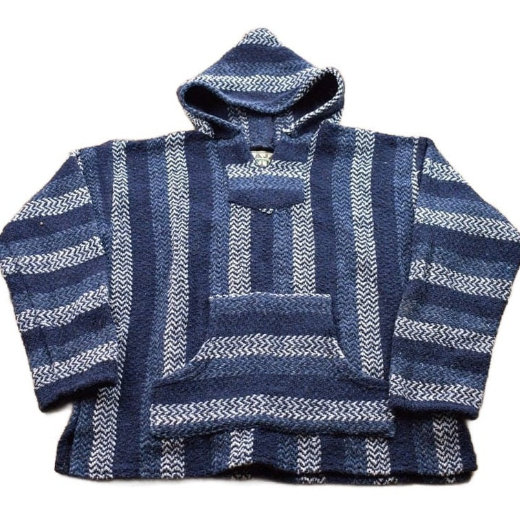 Proper Vintage Clothing > Gender Neutral Adult Clothing > Hoodies & Sweatshirts > Sweatshirts Vintage 1990s Baja Joe Striped Baja Hoodie / 90s Baja Hoodie / Vintage Sweater / Color Block / Baja Sweater / Vintage Baja Hoodie