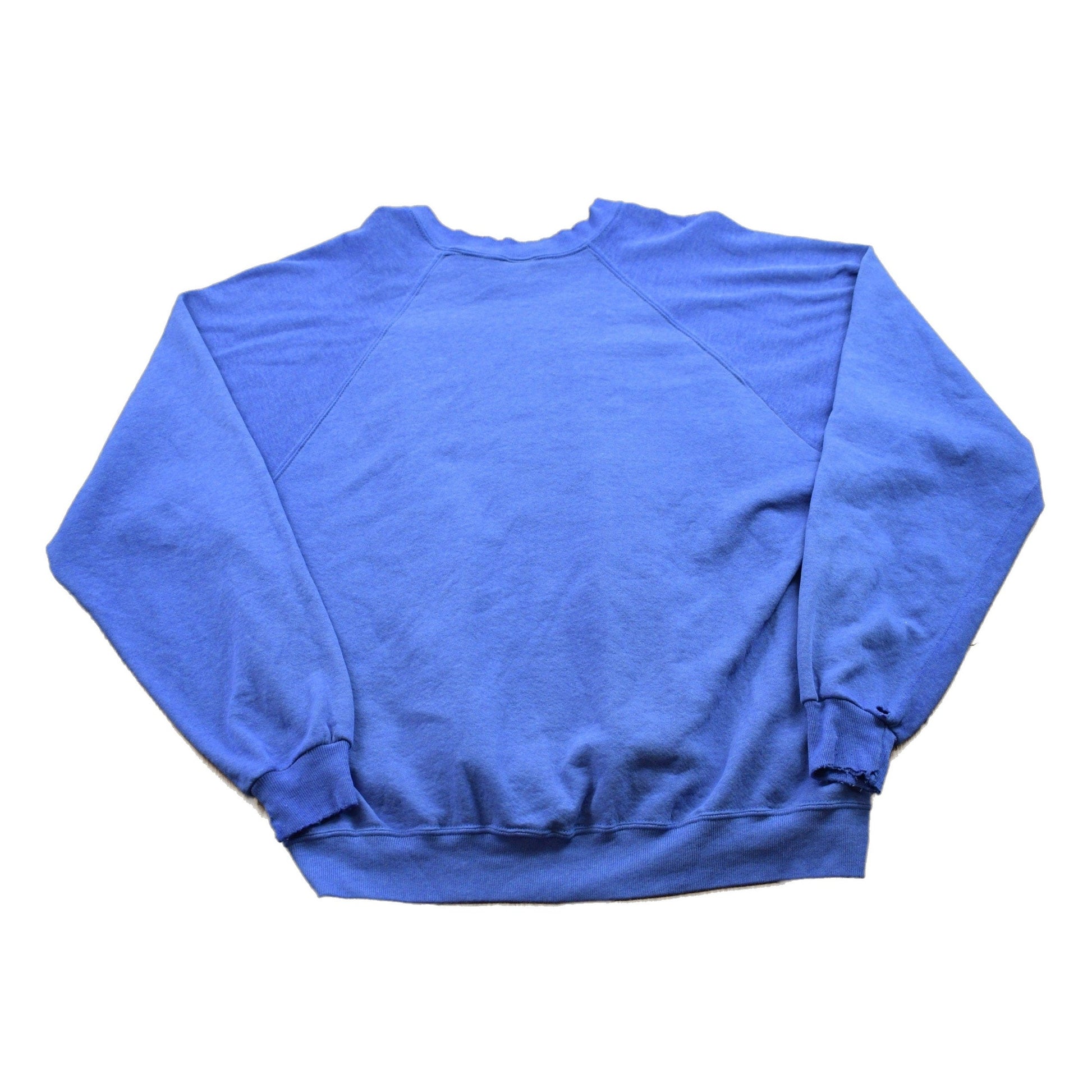 Proper Vintage Clothing > Gender Neutral Adult Clothing > Hoodies & Sweatshirts > Sweatshirts Vintage 1990s Blank Blue Crewneck Sweatshirt / 90s Crewneck / Made In USA / Essential / Streetwear / 90s Blank / Jerzees Crewneck