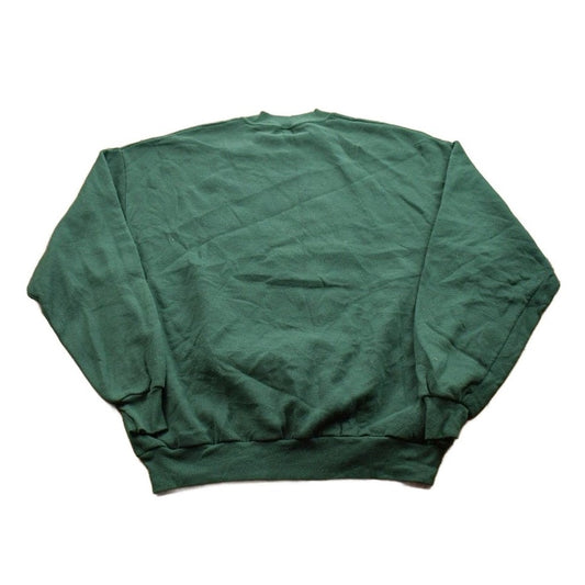 Proper Vintage Clothing > Gender Neutral Adult Clothing > Hoodies & Sweatshirts > Sweatshirts Vintage 1990s Blank Green Crewneck Sweatshirt / 90s Crewneck / Made In USA / Essential / Streetwear / 90s Blank / Jerzees Blank Crewneck