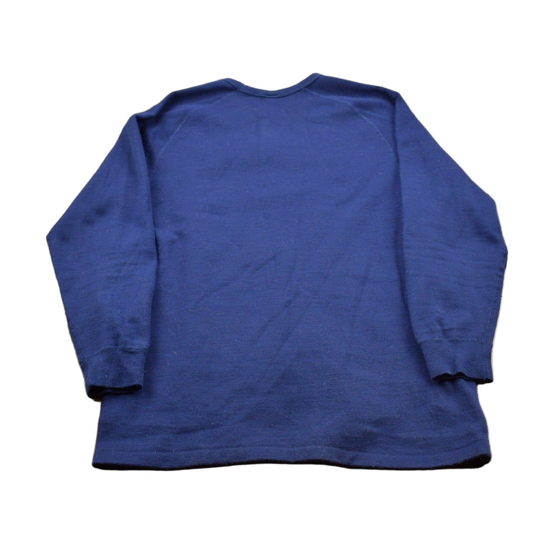 Proper Vintage Clothing > Gender Neutral Adult Clothing > Hoodies & Sweatshirts > Sweatshirts Vintage 1990s Blank Navy Blue Crewneck Sweatshirt / 90s Crewneck / Made In UK / Essential / Streetwear / 90s Blank / Basic Sweater