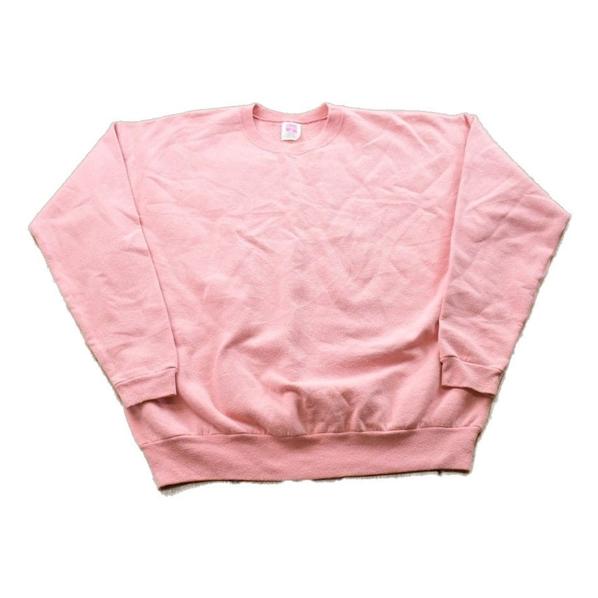 Proper Vintage Clothing > Gender Neutral Adult Clothing > Hoodies & Sweatshirts > Sweatshirts Vintage 1990s Blank Pink Crewneck Sweatshirt / 90s Crewneck / Made In USA / Essential / Streetwear / 90s Blank