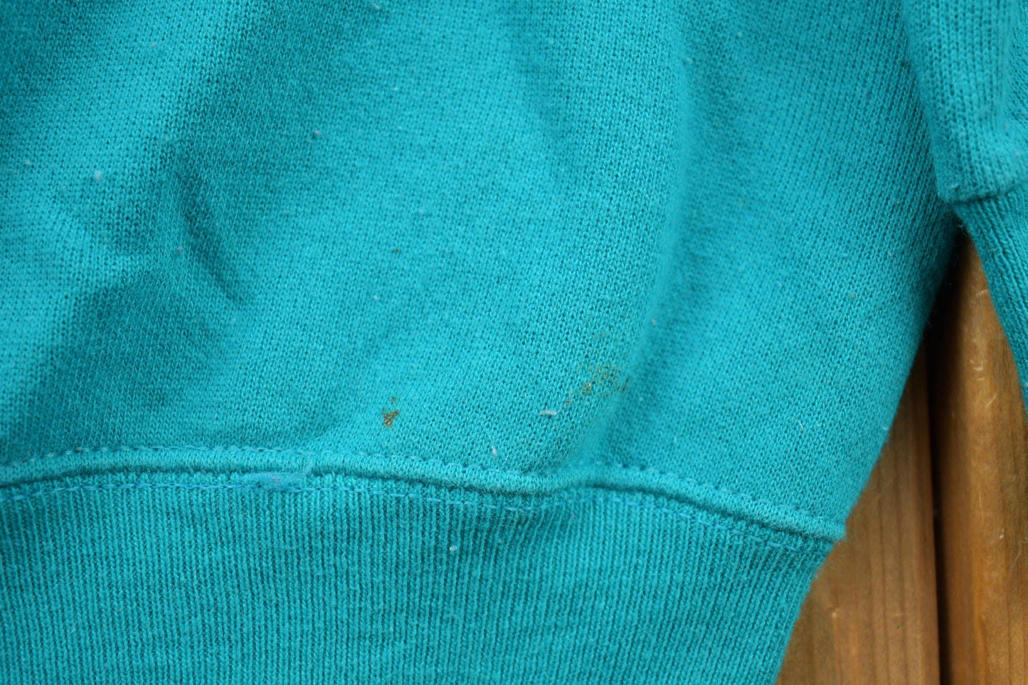 Proper Vintage Clothing > Gender Neutral Adult Clothing > Hoodies & Sweatshirts > Sweatshirts Vintage 1990s Blank Turquoise Crewneck Sweatshirt / 90s Crewneck / Made In USA / Essential / Streetwear / 90s Blank