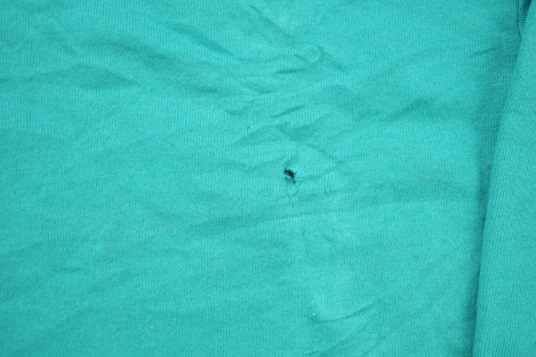 Proper Vintage Clothing > Gender Neutral Adult Clothing > Hoodies & Sweatshirts > Sweatshirts Vintage 1990s Blank Turquoise Crewneck Sweatshirt / 90s Crewneck / Made In USA / Essential / Streetwear / 90s Blank / Jerzees Blank