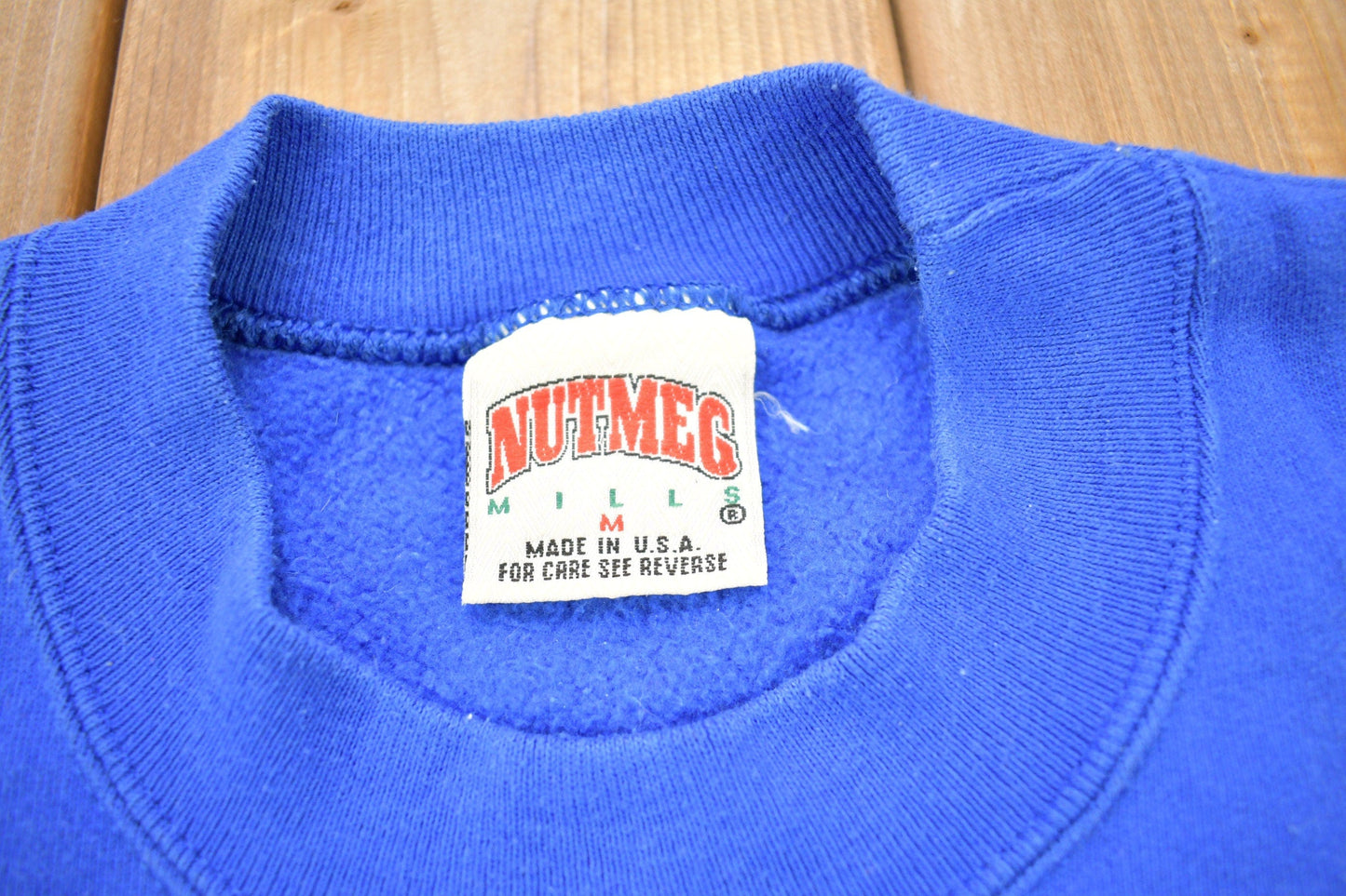 Proper Vintage Clothing > Gender Neutral Adult Clothing > Hoodies & Sweatshirts > Sweatshirts Vintage 1990s Buffalo Bills NFL Crewneck Sweatshirt / Made In USA / Bills Mafia / Sportswear / Athleisure / Nutmeg / Patchwork