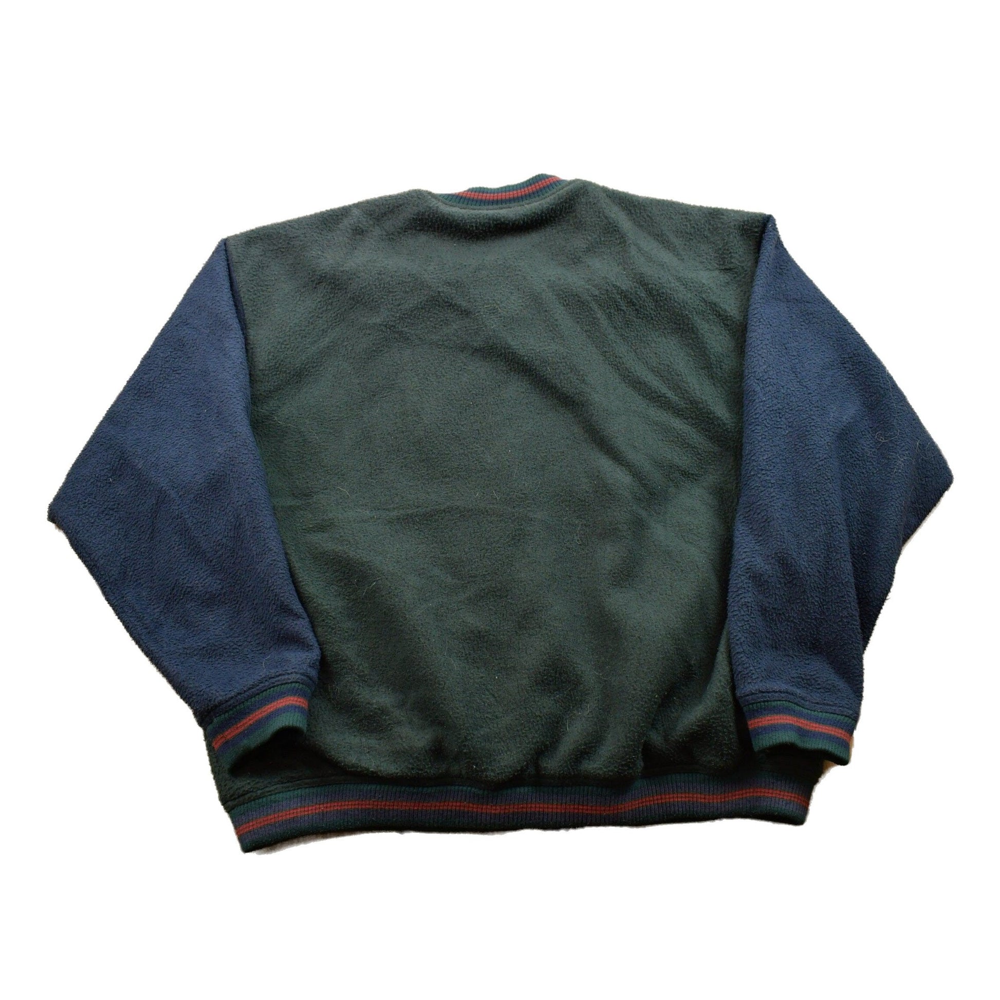 Proper Vintage Clothing > Gender Neutral Adult Clothing > Hoodies & Sweatshirts > Sweatshirts Vintage 1990s Bugle Boy Fleece Varsity Sweater / Outdoorsman / 90s Sweater / Streetwear / 90s Bugle Boy / Fleece Zip up / Fleece Jacket