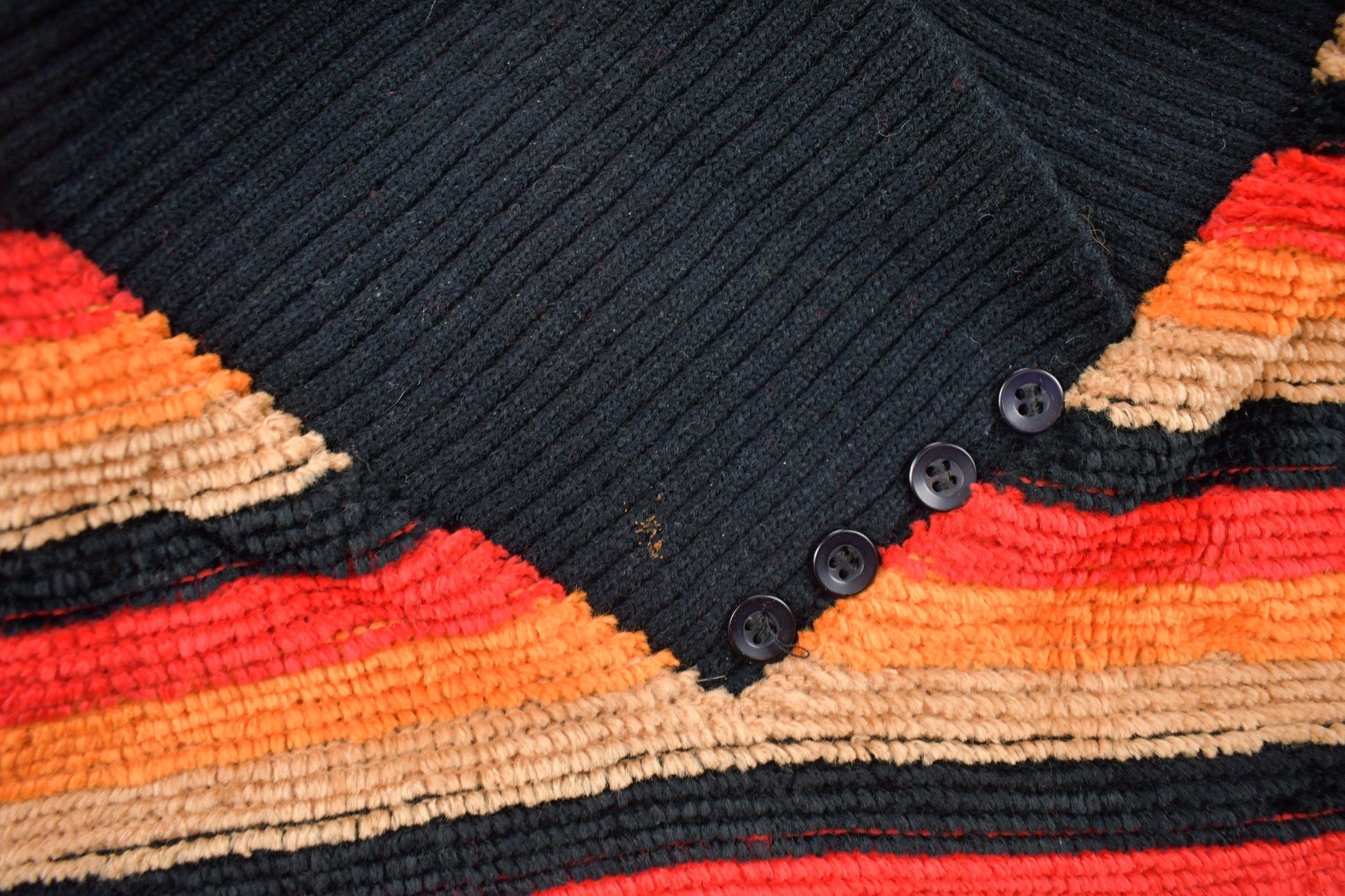 Proper Vintage Clothing > Gender Neutral Adult Clothing > Hoodies & Sweatshirts > Sweatshirts Vintage 1990s Cadogan Court Striped Knitted Sweater / Vintage 90s Sweater / All Over Pattern / Colorful / Sweatshirt / Abstract Pattern