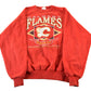 Proper Vintage Clothing > Gender Neutral Adult Clothing > Hoodies & Sweatshirts > Sweatshirts Vintage 1990s Calgary Flames NHL Hockey Crewneck Sweatshirt / Made In USA / Vintage Sportswear / Embroidered / Men's XL
