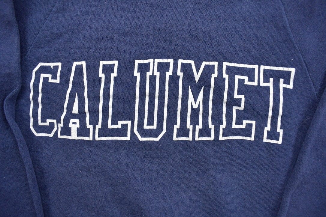 Proper Vintage Clothing > Gender Neutral Adult Clothing > Hoodies & Sweatshirts > Sweatshirts Vintage 1990s Calumet College Crewneck Sweatshirt Youth M / NCAA Sweatshirt / Sportswear / Americana