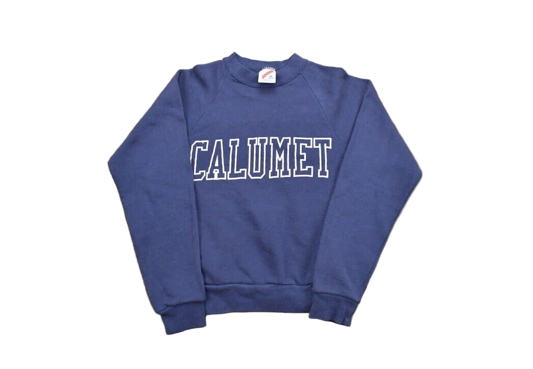 Proper Vintage Clothing > Gender Neutral Adult Clothing > Hoodies & Sweatshirts > Sweatshirts Vintage 1990s Calumet College Crewneck Sweatshirt Youth M / NCAA Sweatshirt / Sportswear / Americana