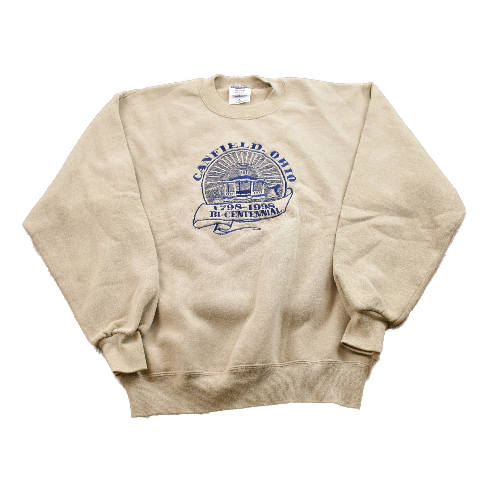 Proper Vintage Clothing > Gender Neutral Adult Clothing > Hoodies & Sweatshirts > Sweatshirts Vintage 1990s Canfield Ohio Bi-Centennial Crewneck Sweatshirt / 90s Crewneck / Souvenir Sweater / Streetwear / Travel And Vacation / Ohio