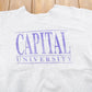 Proper Vintage Clothing > Gender Neutral Adult Clothing > Hoodies & Sweatshirts > Sweatshirts Vintage 1990s Capital University Collegiate Crewneck / The Cotton Exchange / NCAA Sweatshirt / Sportswear / Americana