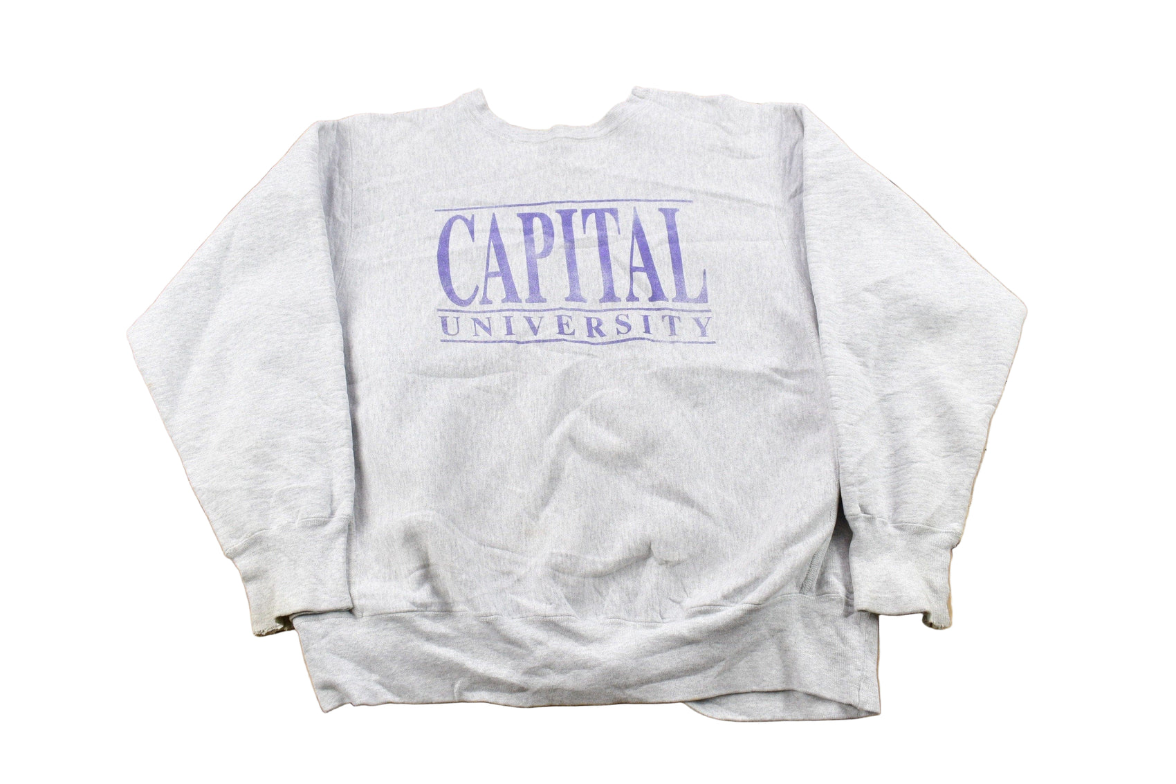 Proper Vintage Clothing > Gender Neutral Adult Clothing > Hoodies & Sweatshirts > Sweatshirts Vintage 1990s Capital University Collegiate Crewneck / The Cotton Exchange / NCAA Sweatshirt / Sportswear / Americana