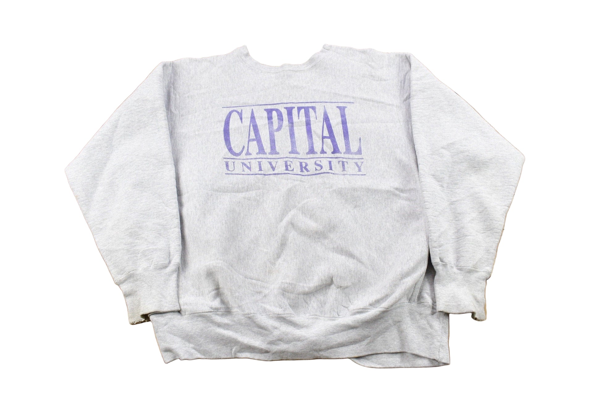 Proper Vintage Clothing > Gender Neutral Adult Clothing > Hoodies & Sweatshirts > Sweatshirts Vintage 1990s Capital University Collegiate Crewneck / The Cotton Exchange / NCAA Sweatshirt / Sportswear / Americana