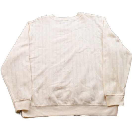 Proper Vintage Clothing > Gender Neutral Adult Clothing > Hoodies & Sweatshirts > Sweatshirts Vintage 1990s Casual News Blank White Crewneck Sweatshirt / 90s Crewneck / Made In USA / Essential / Streetwear / 90s Blank / White Crewneck