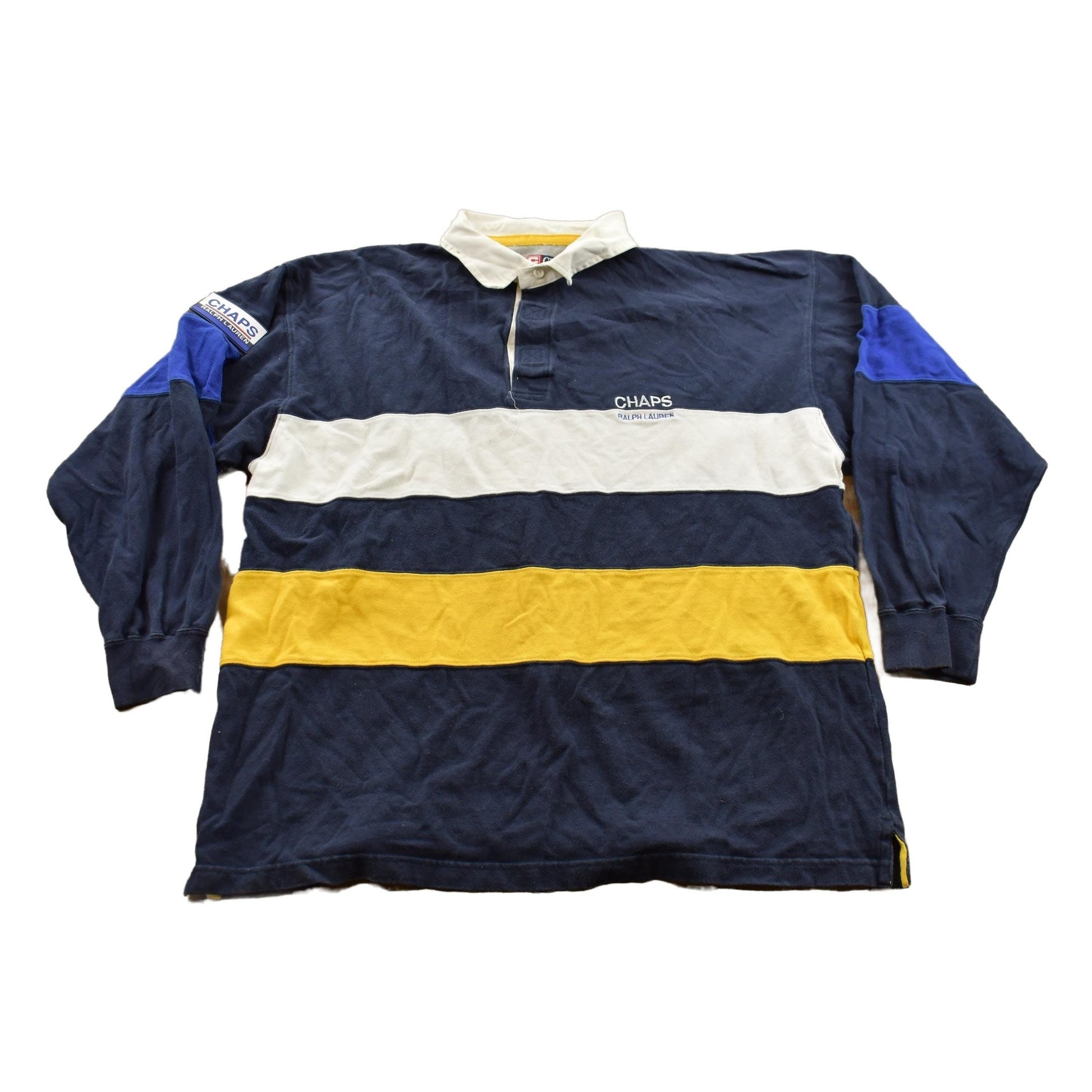 Proper Vintage Clothing > Gender Neutral Adult Clothing > Hoodies & Sweatshirts > Sweatshirts Vintage 1990s Chaps Ralph Lauren Rugby Sweater - Large