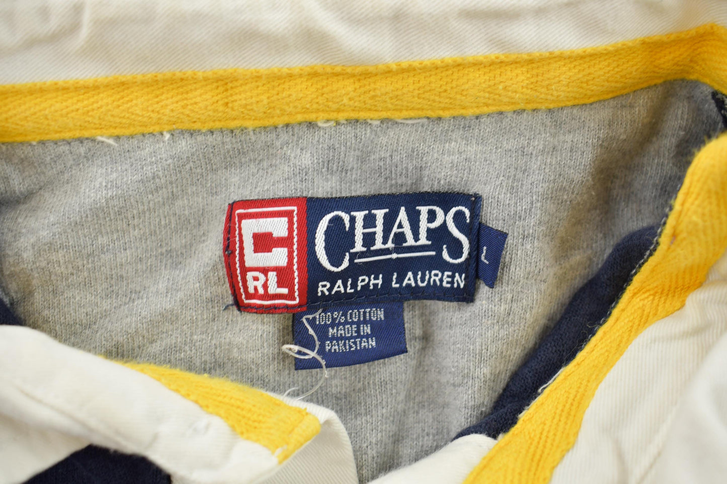 Proper Vintage Clothing > Gender Neutral Adult Clothing > Hoodies & Sweatshirts > Sweatshirts Vintage 1990s Chaps Ralph Lauren Rugby Sweater Men's Large