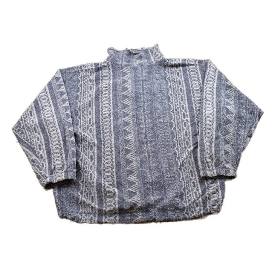 Proper Vintage Clothing > Gender Neutral Adult Clothing > Hoodies & Sweatshirts > Sweatshirts Vintage 1990s Cheetah Aztec Pattern Fleece Sweater / Outdoorsman / 90s Sweater / Streetwear / Hiking / Fleece Zip up / Aztec Theme